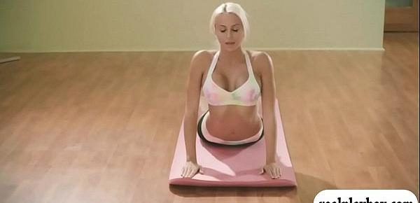  Yoga session with massive boobs instructress Khloe Terae